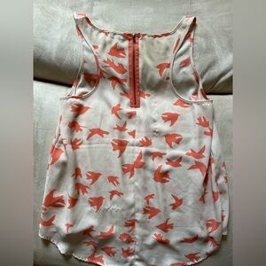 Kismet Bird Print Sleeveless Top L
